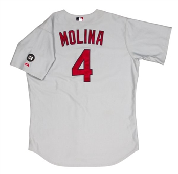 2007 Yadier Molina Game Used Jersey (Cardinals LOA)